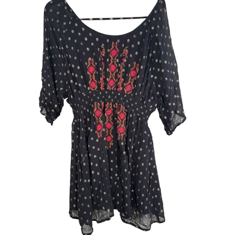 Shyanne Womens Embroidered Mini Dress Sz S Western Rodeo Cowgirl Equestrian